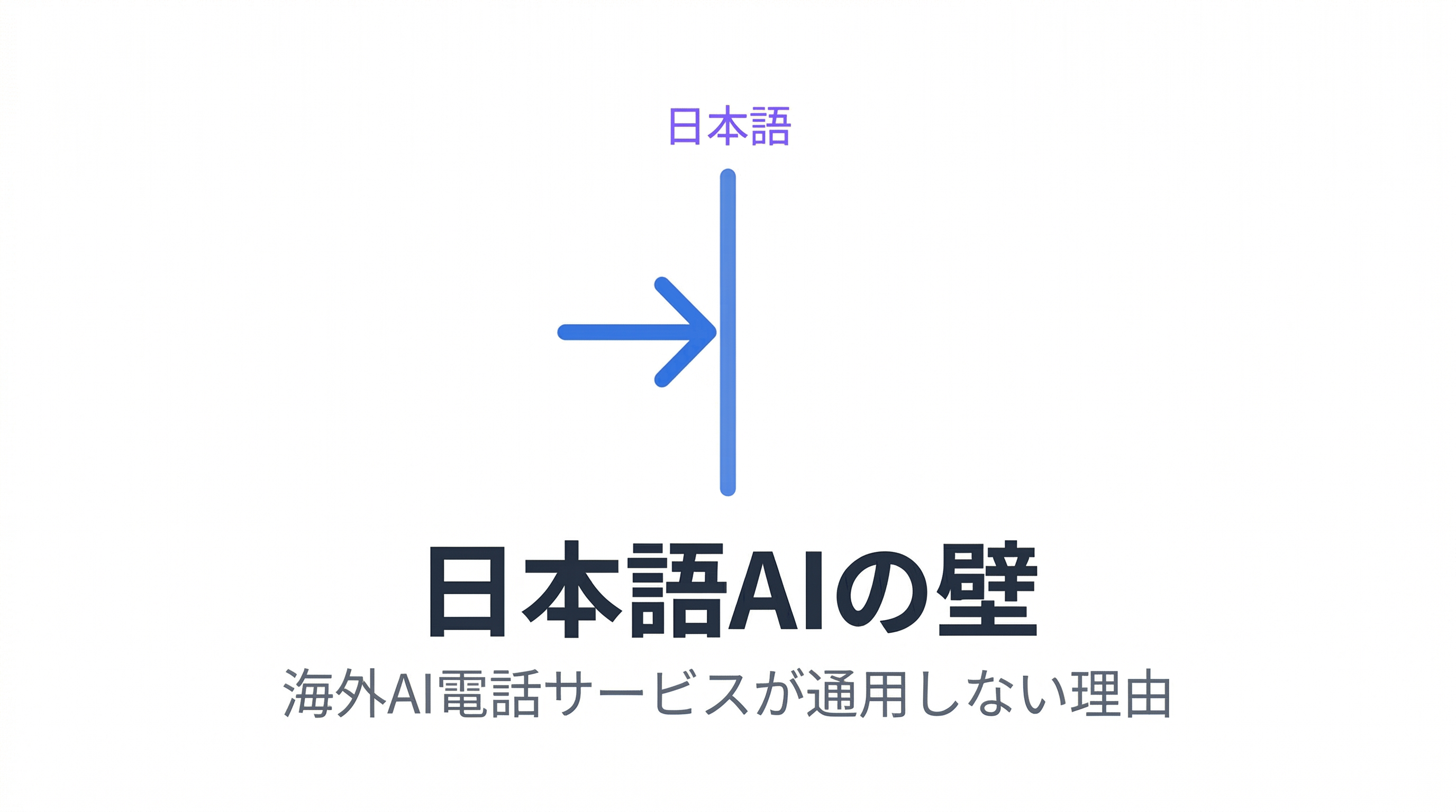 日本語AIの壁  -  なぜ海外のAI電話サービスは日本で通用しないのか